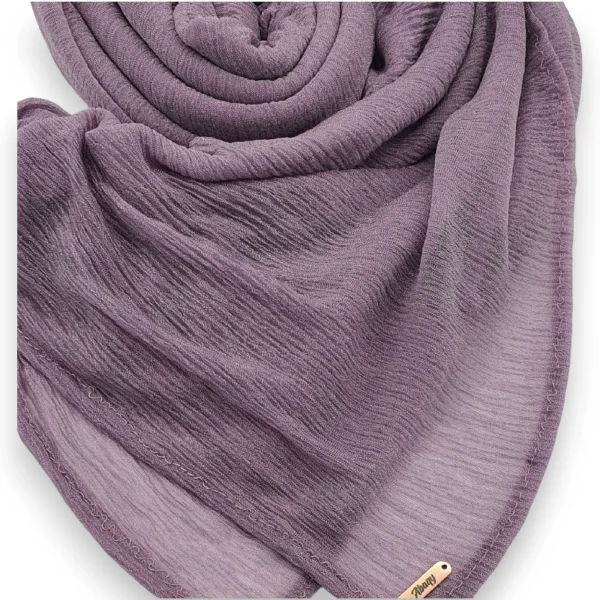 Abaqy Hijab Light Kashmir Shawl - Heather Purple