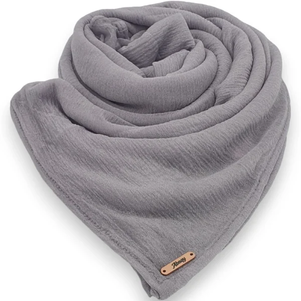 Abaqy Hijab Light Kashmir Shawl-Silver Gray