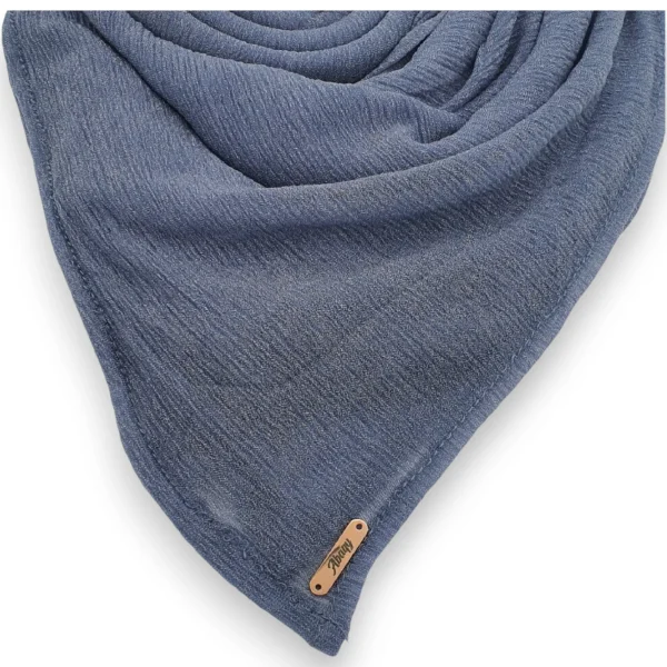 Abaqy Hijab Light Kashmir Shawl-Steel Blue