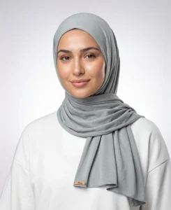 Saga Green Jersey Hijab Practical, Stretchy & Breathable Jersey One-Piece Hijab from ABAQY