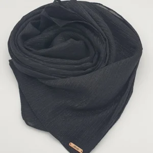 Abaqy Hijab Crinkle Chiffon (Black)
