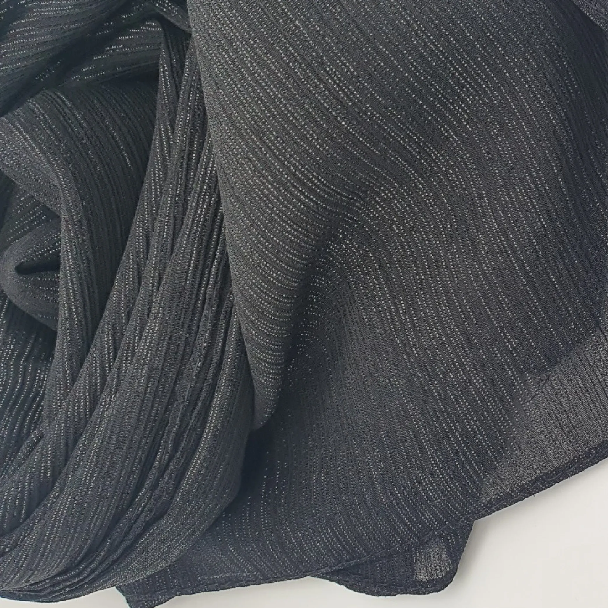Crinckle Chiffon (Black) - 4 Abaqy Hijab Crinkle Chiffon (Black)