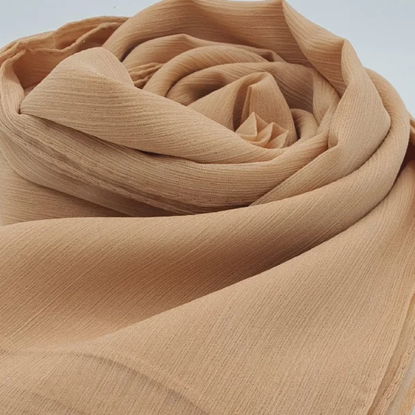 Abaqy Hijab Crinckle Chiffon -California Peach