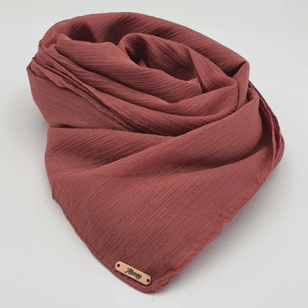 Abaqy Hijab Crinkle Chiffon (Cordovan)