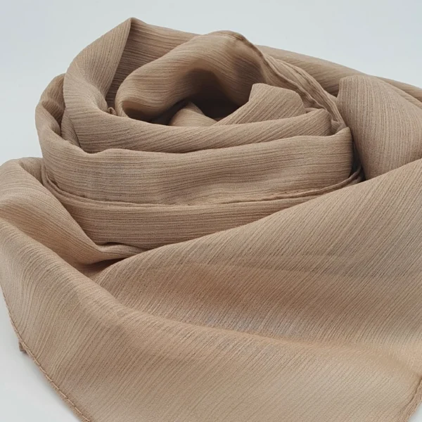 Abaqy Hijab Crinkle Chiffon (Hazelnut Beige)