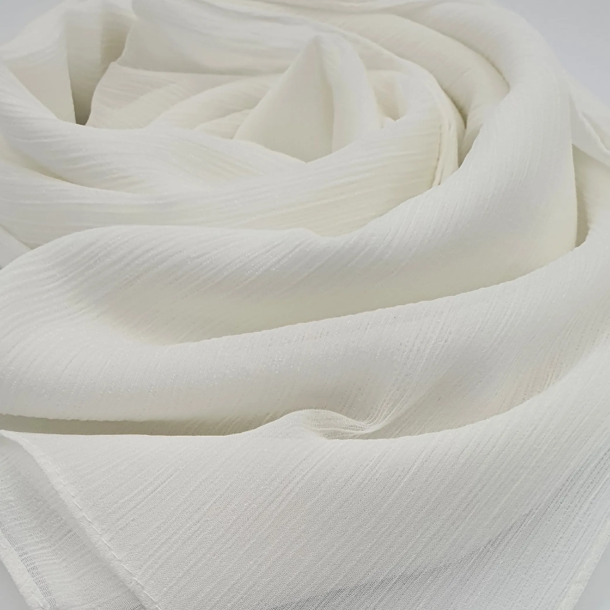 Crinckle Chiffon (Ivory) -2 Abaqy Hijab Crinckle Chiffon (Ivory)