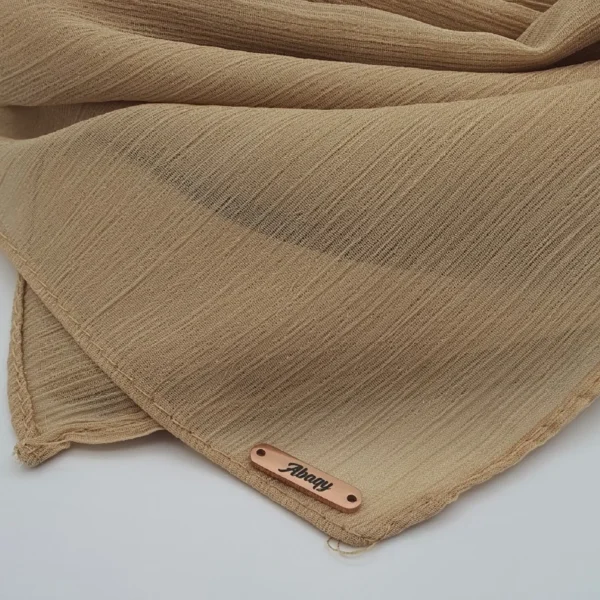 Abaqy Hijab Crinckle Chiffon -Maple