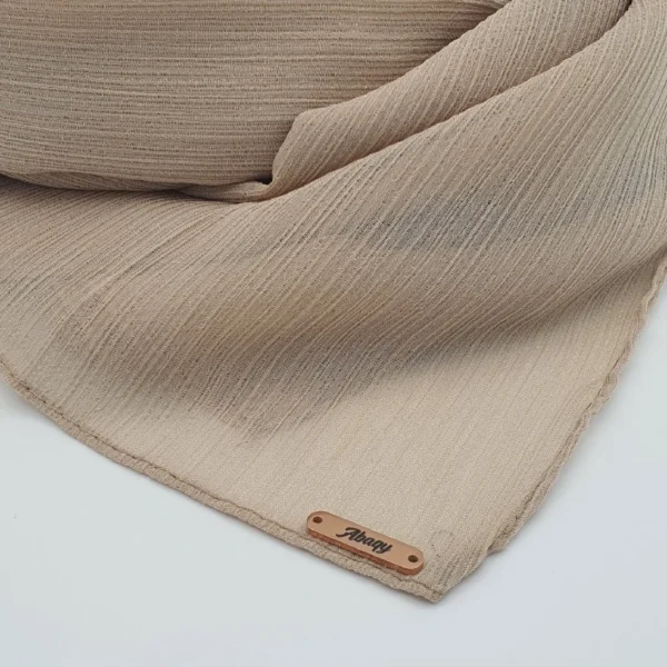 Abaqy Hijab Crinckle Chiffon -Oat Beige