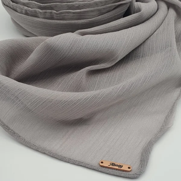 Crinkle Chiffon (Silver Gray)