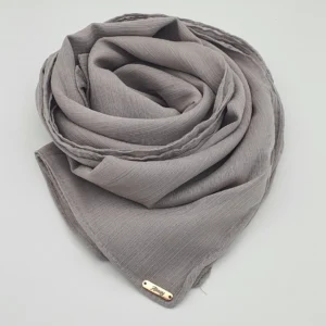 Abaqy Hijab Crinkle Chiffon (Silver Gray)