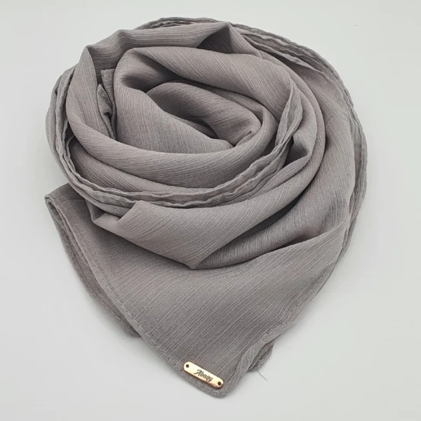 Abaqy Hijab Crinkle Chiffon (Silver Gray)