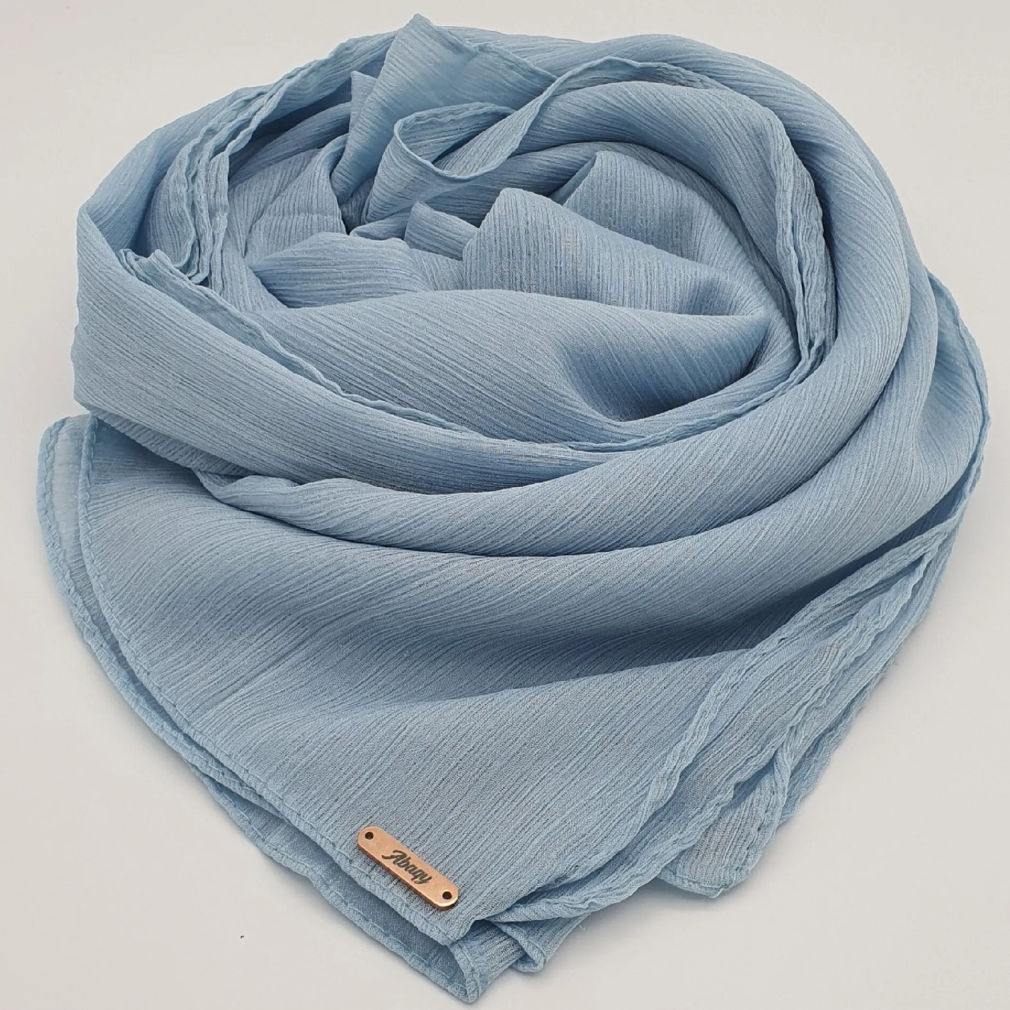 Abaqy Hijab Crinkle Chiffon (Light Blue)