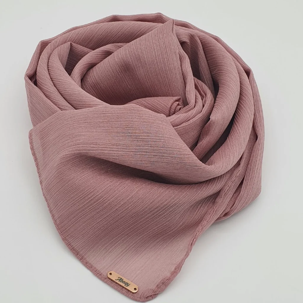 dusty rose chiffon shawl