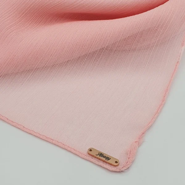 Abaqy Hijab Crinkle Chiffon - Light Pink