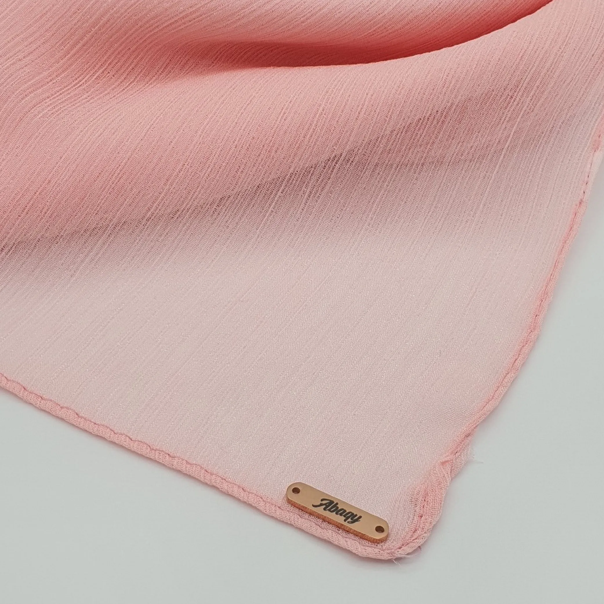 Crinkle Chiffon (Light Pink) - 5 Abaqy Hijab Crinkle Chiffon - Light Pink