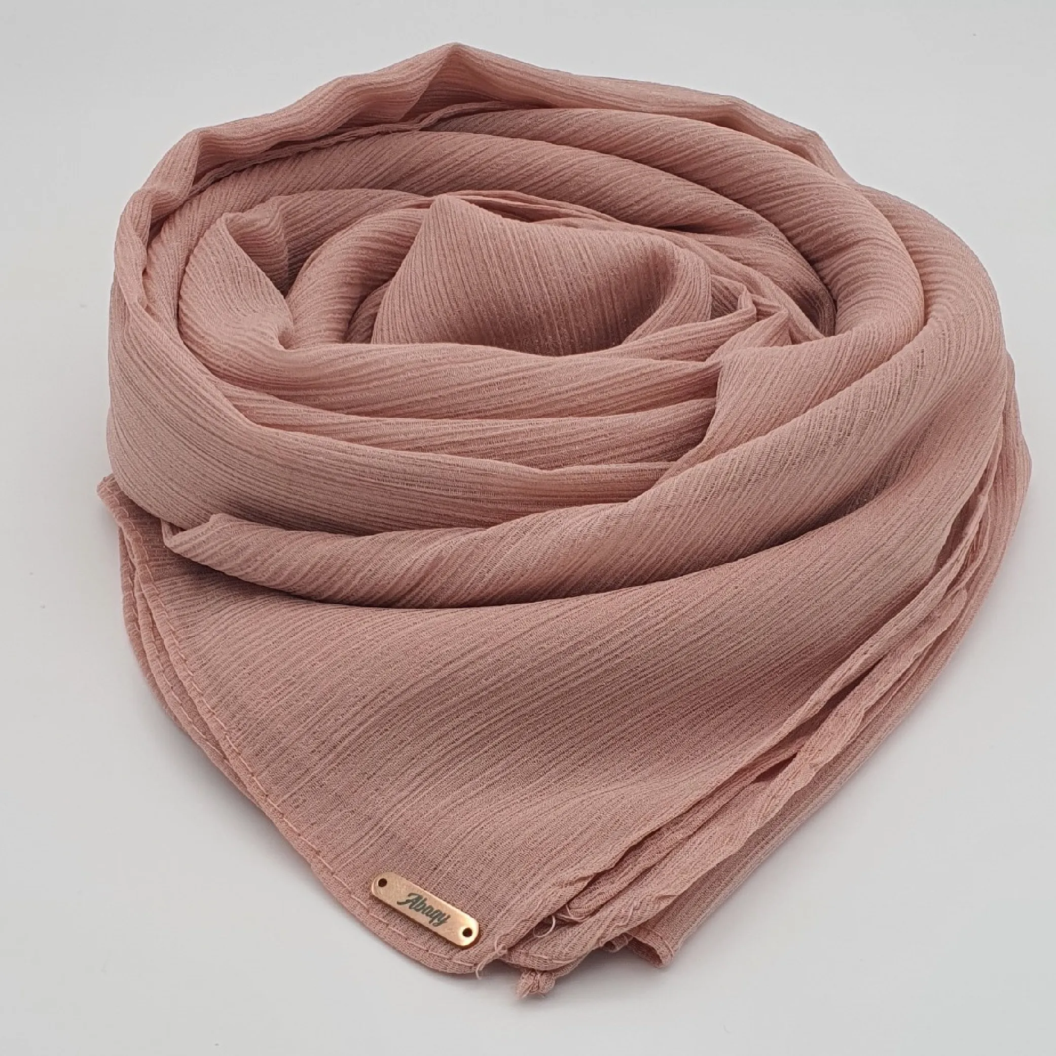 Abaqy Hijab Crinkle Chiffon (Pastel Pink)