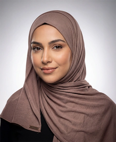 Hazelnut Beige Jersey Hijab Practical, Stretchy & Breathable Jersey One-Piece Hijab from ABAQY