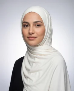 Ivory Jersey Hijab Practical, Stretchy & Breathable Jersey One-Piece Hijab from ABAQY in USA