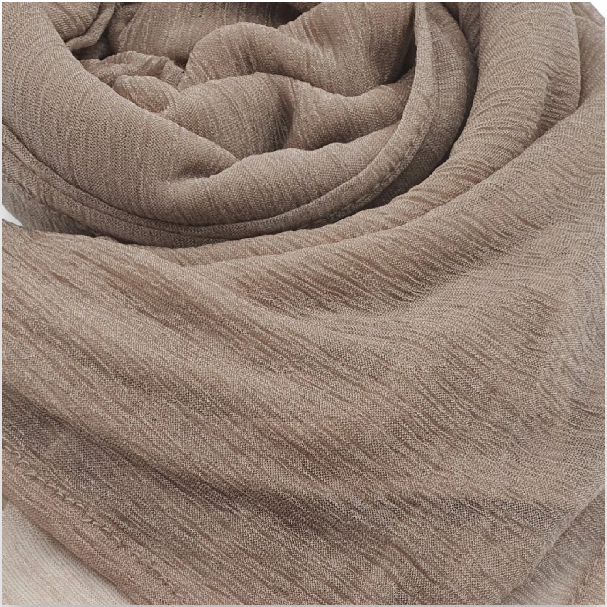 Abaqy Hijab Light Kashmir Shawl - Tan