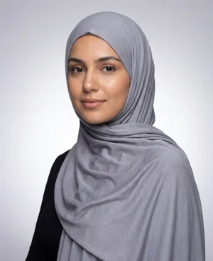 Silver Gray Jersey Hijab