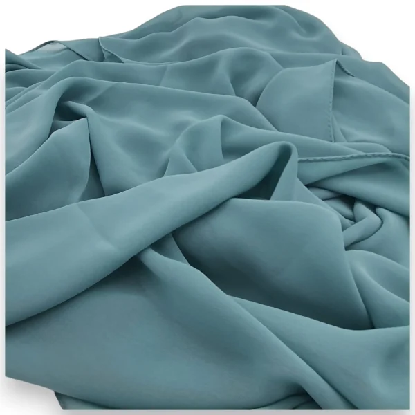 Abaqy Hijab Premium Chiffon Shawl-Blue Spruce