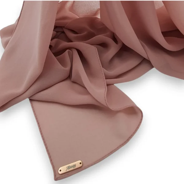 Abaqy Hijab Premium Chiffon Shawl-Dusty Rose