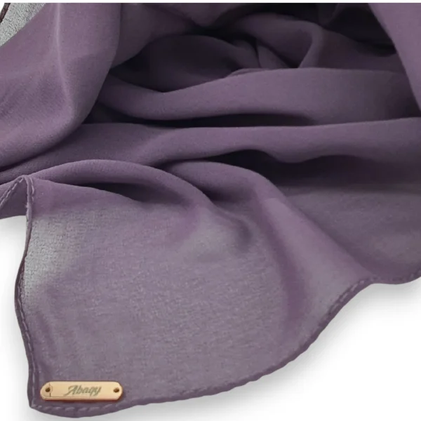 Abaqy Hijab Premium Chiffon Shawl Eggplant Purple - Petunia