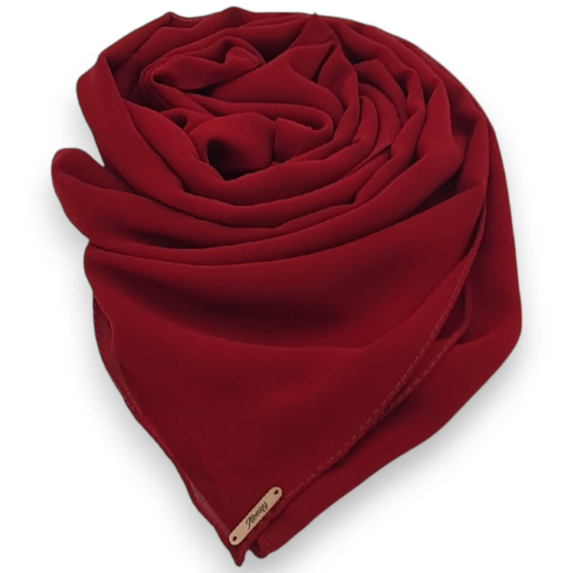 Abaqy Hijab Premium Chiffon Shawl Maroon Red