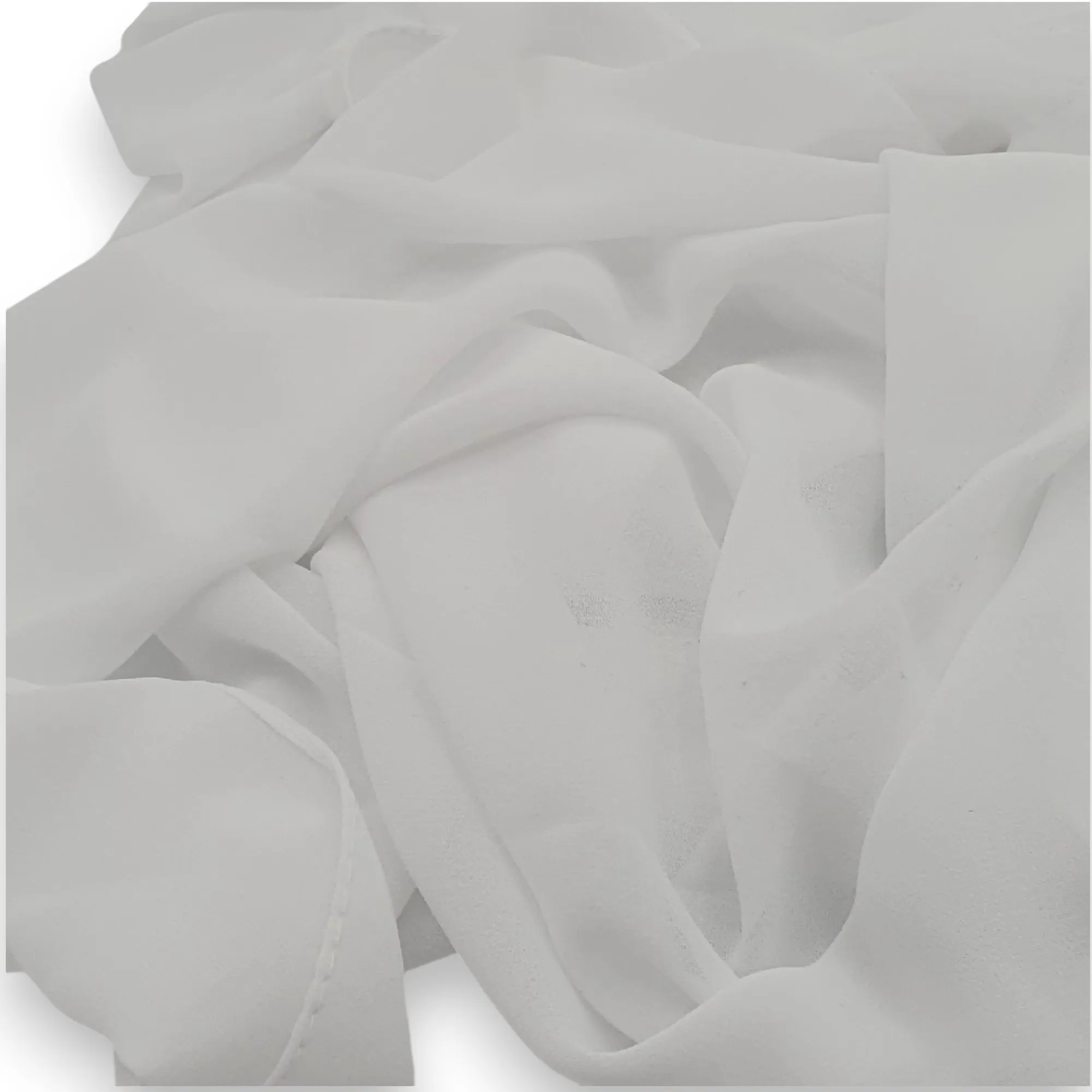 Abaqy Hijab Premium Chiffon - White02 Abaqy Hijab Premium Chiffon Shawl - White