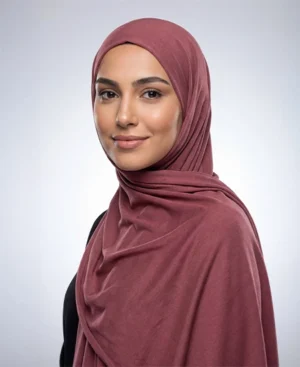 Blush Pink Jersey Hijab Practical, Stretchy & Breathable Jersey One-Piece Hijab from ABAQY