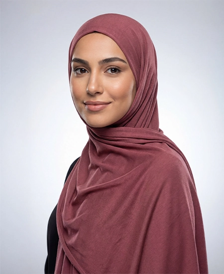 Blush Pink Jersey Hijab Practical, Stretchy & Breathable Jersey One-Piece Hijab from ABAQY