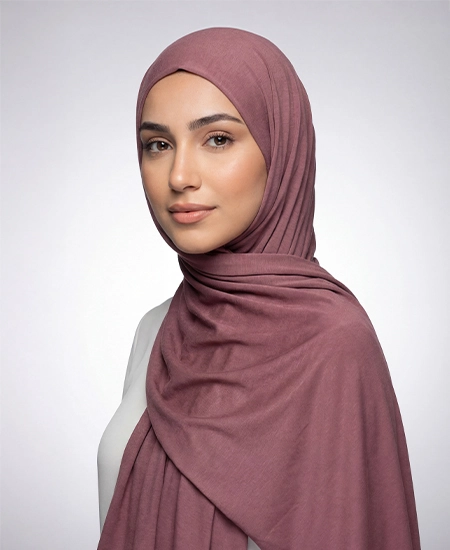 Charm Pink Jersey Hijab Practical, Stretchy & Breathable Jersey One-Piece Hijab from ABAQY