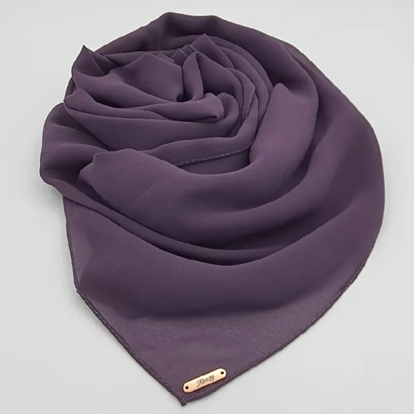 Abaqy Hijab Premium Chiffon Eggplant Purple - Petunia