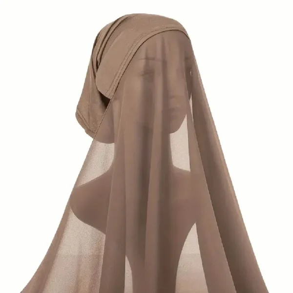 Abaqy Hijab Chiffon with Undercap - Beige