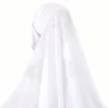 Abaqy Hijab Chiffon with Undercap - White