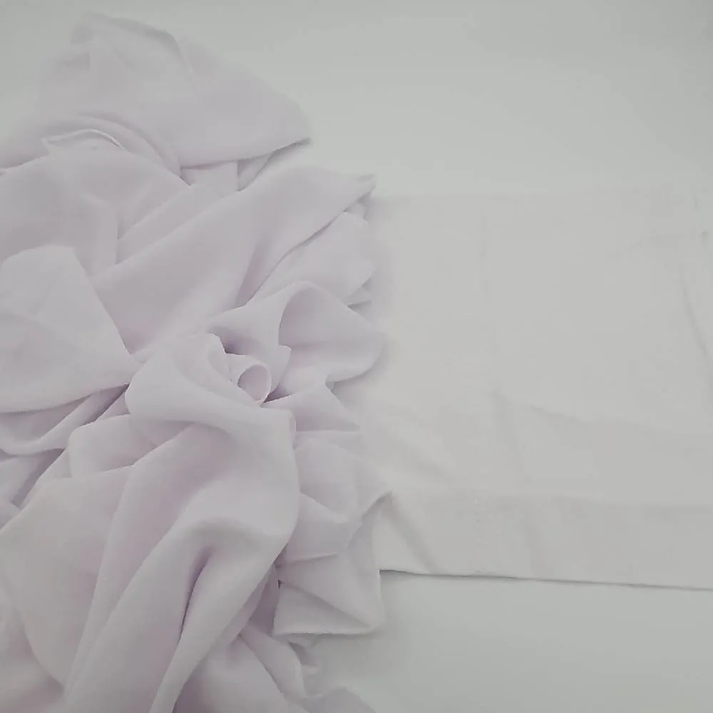Abaqy Hijab Chiffon with Undercap - White
