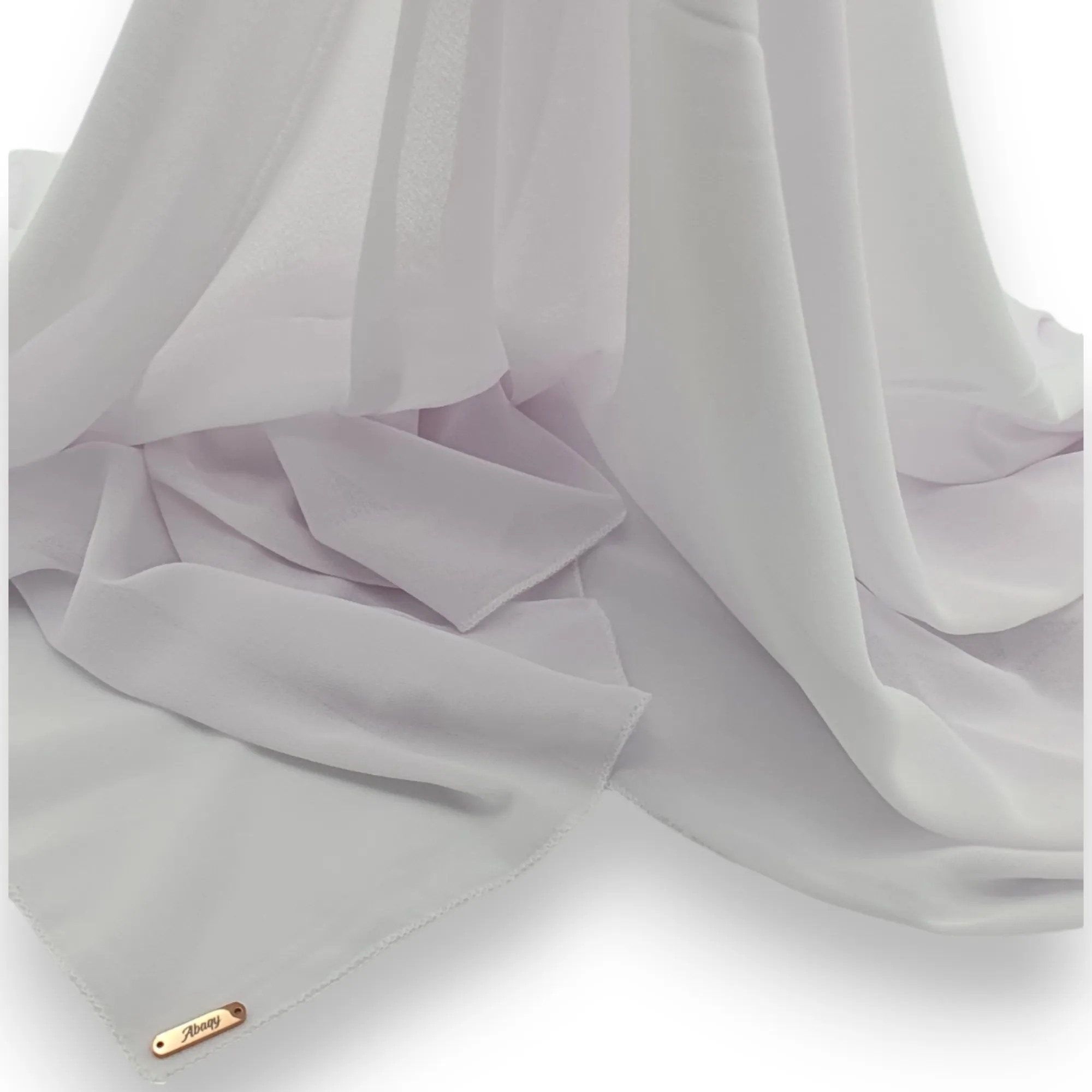 Abaqy Hijab Crepe Chiffon Shawl - White