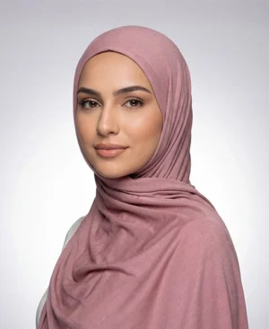 Dusty Rose Jersey Hijab Practical, Stretchy & Breathable Jersey One-Piece Hijab from ABAQY in USA