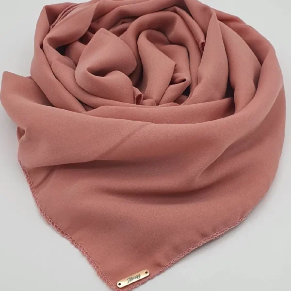 Abaqy Hijab Georgette - Salmon Pink