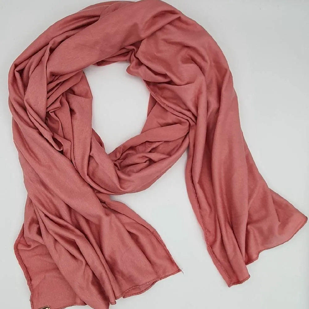 Salmon Pink Jersey Hijab