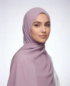 Crafted from luxurious lavender crepe georgette Hijab with a delicate texture, ABAQY Georgette Crepe Hijabs offer lightweight comfort. Available in over 12 shades, they cater to various wardrobe preferences and styles, perfect for both daytime and evening wear.