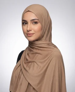 Nude Beige Jersey Hijab Practical, Stretchy & Breathable Jersey One-Piece Hijab from ABAQY in USA