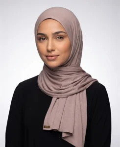 Nude Brown Jersey Hijab Practical, Stretchy & Breathable Jersey One-Piece Hijab from ABAQY