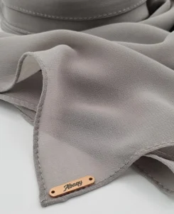 Premium Ash-Grey Chiffon Hijab by Abaqy Hijab Store in USA