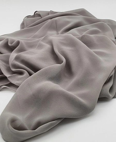 Premium Ash-Grey Chiffon Hijab by Abaqy Hijab Store in USA