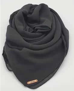 Premium Black Chiffon Hijab by Abaqy Hijb Store in USA