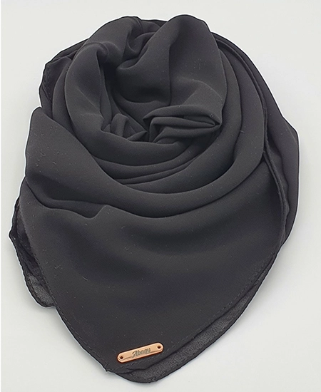 Premium Black Chiffon Hijab by Abaqy Hijb Store in USA