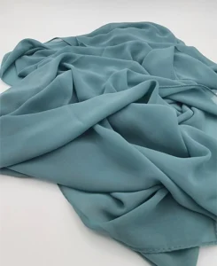 Premium Blue-Spruce Chiffon Hijab by Abaqy Hijab Store in USA