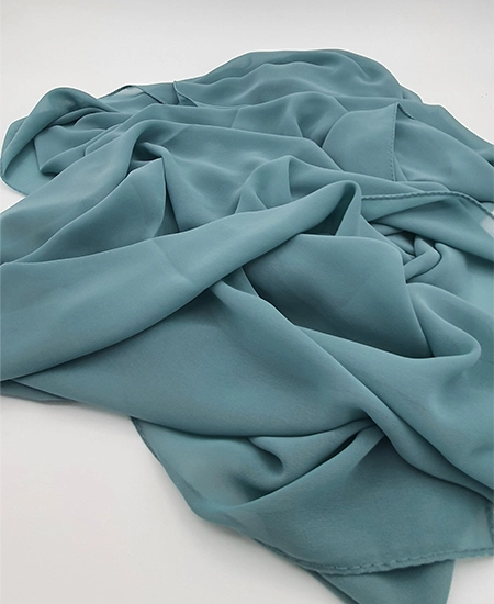 Premium Blue-Spruce Chiffon Hijab by Abaqy Hijab Store in USA