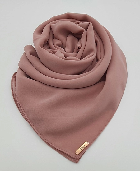 Premium Dusty-Rose Chiffon Hijab by Abaqy Hijab in USA